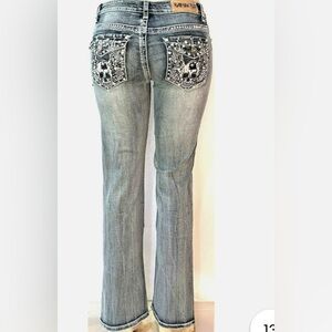 Women's Gray Embellished Jeans